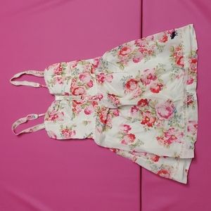 Abercrombie & Fitch floral dress feminine lace trims cotton M